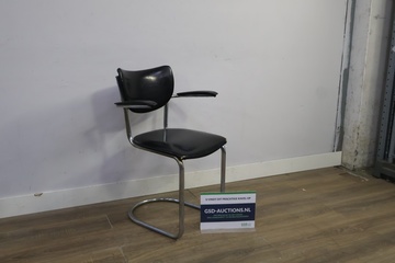 Afbeelding van Vintage 'De Wit 3011'  Buisframe Stoel met Skai - Jaren '50
