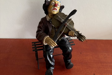 Afbeelding van Clown met viool kunststof