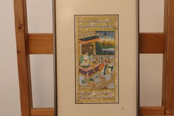 Afbeelding van Ingelijste Indische miniatuurschildering
