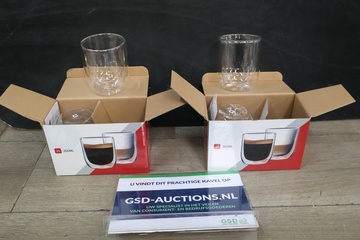 Afbeelding van Set van 4 dubbelwandige koffieglaasjes 260ml