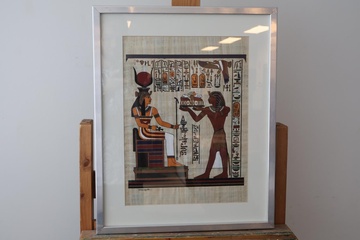 Afbeelding van Ingelijste Egyptische papyrus afbeelding