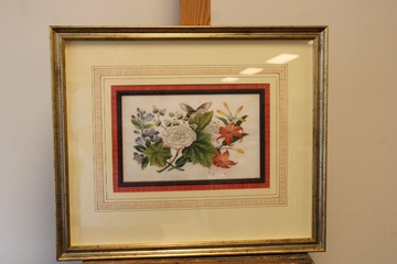 Afbeelding van Ingelijste botanische prent met bloemen