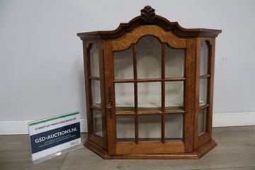 Afbeelding van Houten Wandvitrinekast