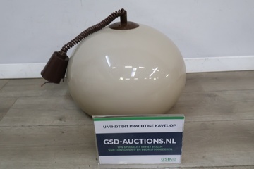 Afbeelding van Vintage beige-bruine 'mushroom' Hanglamp - Jaren '60