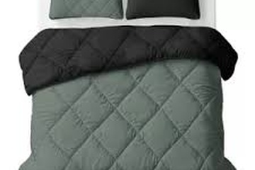 Afbeelding van Lazy Dekbed Uni Groen/ Zwart 200x200+ 2 kussenslopen