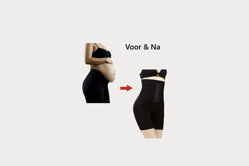 Afbeelding van Shapewear broek met hoge taille en pijpen - zwart - large