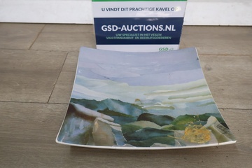 Afbeelding van Decoratief bord met abstracte tekeningen 