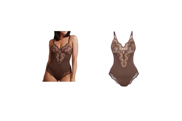 Afbeelding van Shapewear bodysuit bruin - bodystocking - maat L