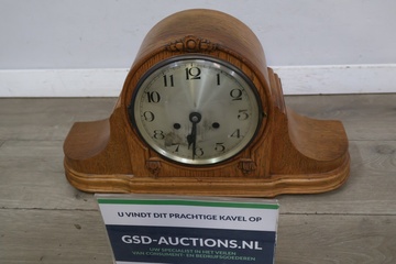 Afbeelding van Antieke houten mantelklok