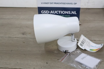 Afbeelding van Witte wandlamp met bevestigingsmateriaal''