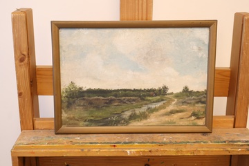 Afbeelding van Landschapsschilderij in houten lijst'