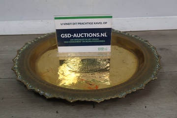 Afbeelding van Grote decoratieve messing schaal