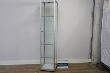 Afbeelding van Glazen vitrine kast met aluminium frame