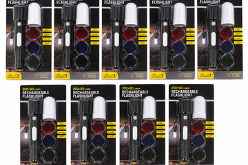 Afbeelding van Partij van 9 oplaadbare LED-zaklampen – 200 + 60 lumen