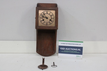 Afbeelding van Art Deco Eikenhouten wandklok'