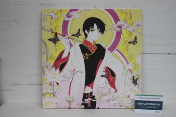 Afbeelding van Anime canvas met figuur en lotus