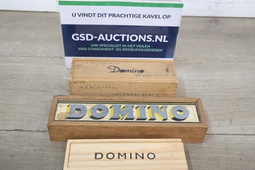 Afbeelding van Vintage Set houten domino spellen