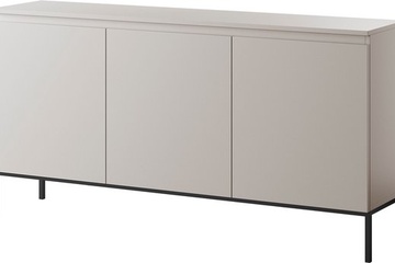 Afbeelding van Selsey Bemmi - Dressoir - 150 cm - Beige met zwarte poten