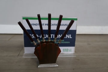 Afbeelding van 6-delige vintage vorken-set in houder