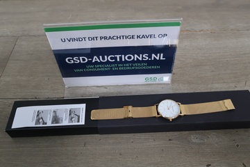 Afbeelding van Jacques Lemans herenhorloge goudkleurig mesh band