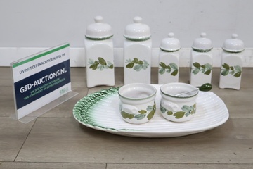 Afbeelding van Vintage Set keramische kruidenpotten - Jaren '60/'70''
