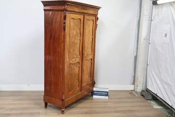 Afbeelding van Antieke Biedemeijer Mahonie Houten Kast