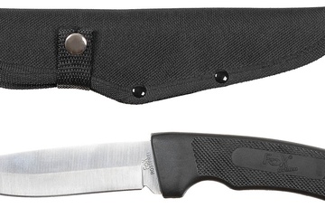 Afbeelding van Fox outdoor Hunter lightweight bushcraft mes drop point met zwart handvat en schede