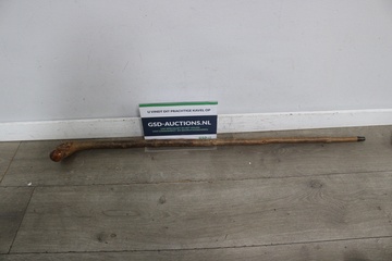 Afbeelding van Houten wandelstok met kromme handgreep