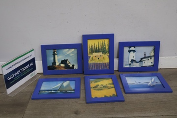 Afbeelding van Set van 6 Donkerblauwe Fotolijstjes''