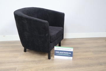 Afbeelding van Zwarte beklede fauteuil''