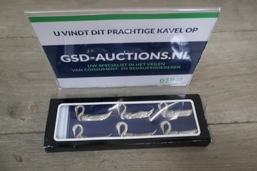 Afbeelding van Set van 6 zilverkleurige zwaanvormige haakjes