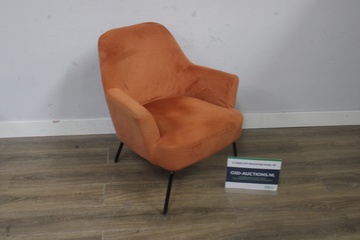 Afbeelding van Stoffen fauteuil met metalen poten
