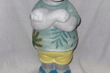 Afbeelding van Tuinbeeld stenen neushoorn 37cm
