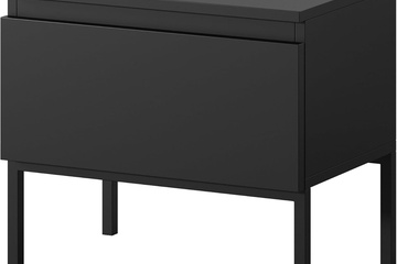 Afbeelding van Selsey Bemmi Nachtkastje, zwart, 49 cm