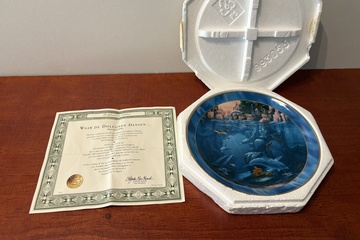 Afbeelding van Wandbord "The Franklin Mint" met certificaat Dolfijn