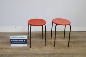 Afbeelding van Set van 2 Vintage Krukken - Jaren '60