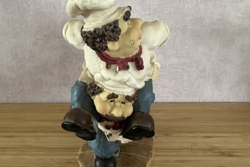 Afbeelding van Wijnfleshouder 3 Italiaanse koks EXCLUSIEF FLES WIJN!!!