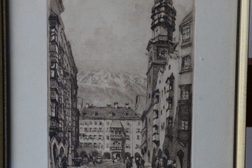 Afbeelding van Prent van Innsbruck, Gouden dak, door Gotmey