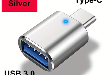 Afbeelding van Van USB naar USB C NIEUW ZILVER KLEUR