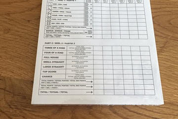 Afbeelding van Nieuw! Scorelijst score blok yahtzee / dobbelspel