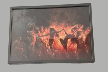 Afbeelding van Vuurdans (Fire Dance) Kunstenaar Joseph Tomanek(kanvasprint)