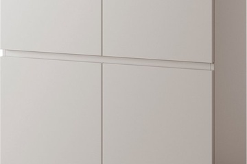 Afbeelding van Selsey Bemmi - Hoge kast - 100 cm - Beige met zwarte poten