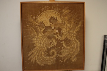 Afbeelding van Batik doek met vogelmotief