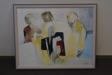 Afbeelding van Modern schilderij van C.C. Koops: "3 Mensen".