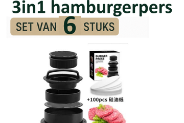 Afbeelding van Set van 6x Hamilton bay 3 in 1 hamburgerpers