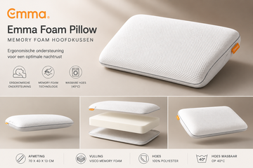 Afbeelding van Emma Visco Foam Pillow 70×40×13 cm – Ergonomisch