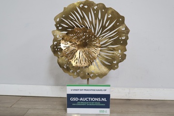 Afbeelding van Gouden metalen decoratieve bloem'