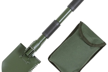Afbeelding van MFH compacte multi klapschop 3-in-1 met tas, legergroen