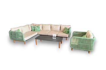 Afbeelding van HUG loungeset Champagne  310*220*90*h75cm -nieuw in doos