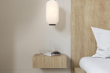 Afbeelding van Selsey Hangend nachtkastje met lamellenlade, 50 x 17 cm, nac